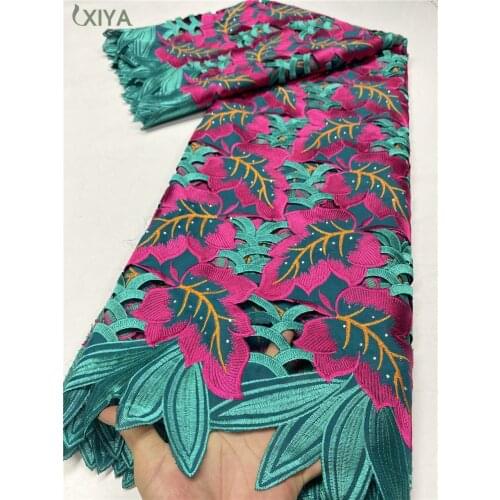 Embroidered Swiss Voile Lace Material African Hand Cut Lace High Quality 100% Cotton Dry Lace Fabric for Sewing Cloth