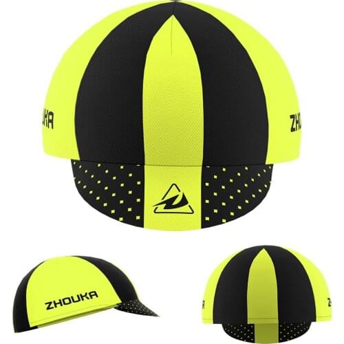 Zhouka High Quality Bike Skull Breathable Sun Caps Riding Hat Mens Cycling Peaked Cap For Sale
