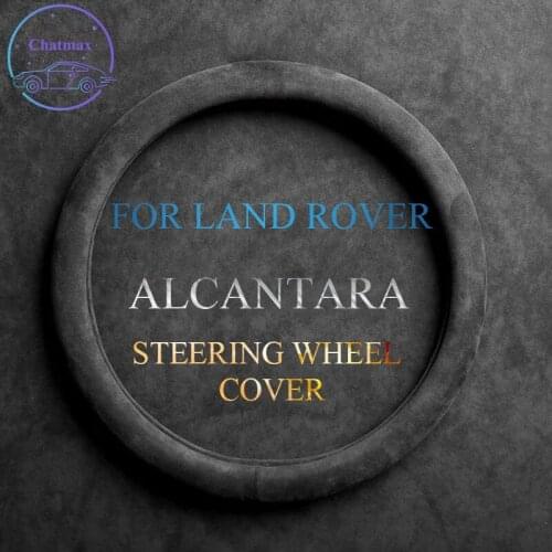 Alcantara Suede Leather Car Steering Wheel Cover Universal for Land Rover Range Rover Velar Discovery Sport 37-38cm Wrap