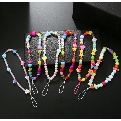 1pcs Mobile Phone Accessory Straps Neck Mobile Phone Straps Bead Hanging Chain for Phone Mobile Phone Cord Boho Ornament