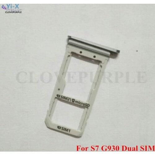 1PCS Dual/Single SIM For Samsung Galaxy S7 G930 Sim Card Slot Tray Holder+ Micro SD Card Tray Replacement Parts