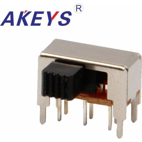 10PCS SK-22H04-G7/9 2P2T Double pole double throw handle heights can be customized slide switch side insert 6 pin with 4 fixed