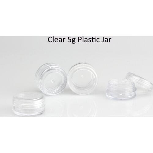 100pcs/Lot Promotion 5g Plastic Cream Jar Empty Cosmetic Small Vial Cosmetic Container Sample Bottle Cream Jar Facial Packaging