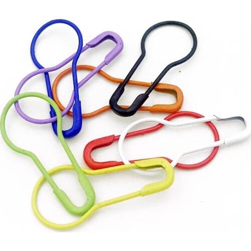 100pcs/lot Gourd Pin Knitting Crochet Locking Stitch Marker Hangtag Safety Pins For DIY Tag Hangtag Pins Sewing Tools Accessory