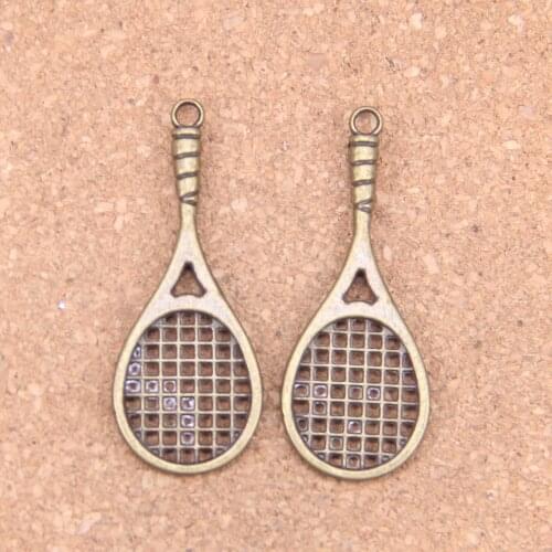 40pcs Charms tennis racket 48x19mm Antique Pendants,Vintage Bronze Jewelry,DIY for bracelet necklace