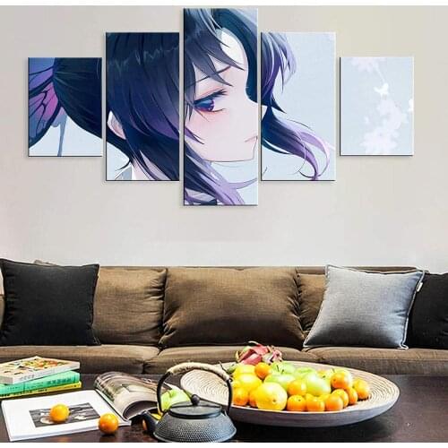 5 Piece Wall Art Canvas Anime Manga Modular Pictures Vampire Killer Figure Home Decor Modern Living Room Decoration Paintings
