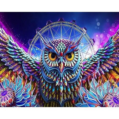 5D diy diamond painting Cartoon owl embroidery pattern mosaic diy diamond painting 3d cross stitch kits room decors
