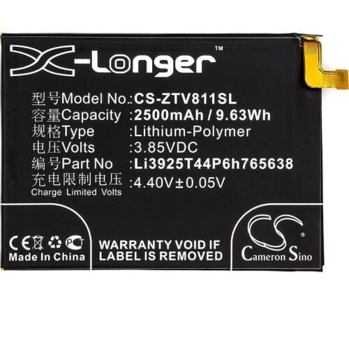 Cameron Sino 2500mAh Battery for ZTE Blade V8 Lite Blade V8 Lite Dual SIM Blade V8 Lite Dual SIM TD-LTE,Li3925T44P6h765638