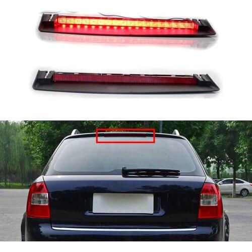 Car Red High-position Brake Light Auto Stop Lamp Smoked Lens Additional Brake Lights Assembly for Audi A4 A4L B8 2009-2016