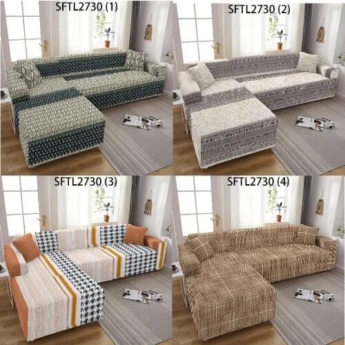 Geometric striped lattice sofa cover l shape fondas sofas with long chair Plaid on the sofa scratching post all sofas big sofas