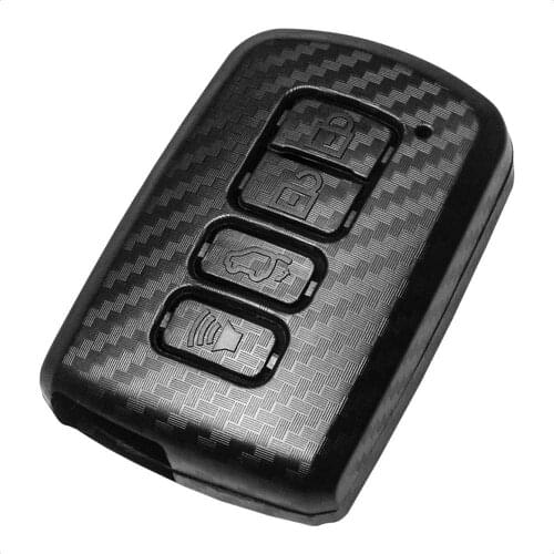 Smart Key Fob Case Cover for TOYOTA AVALON CAMRY COROLLA HIGHLANDER RAV4 2 3 4 Button Keyless Carbon Fiber ABS Plastic