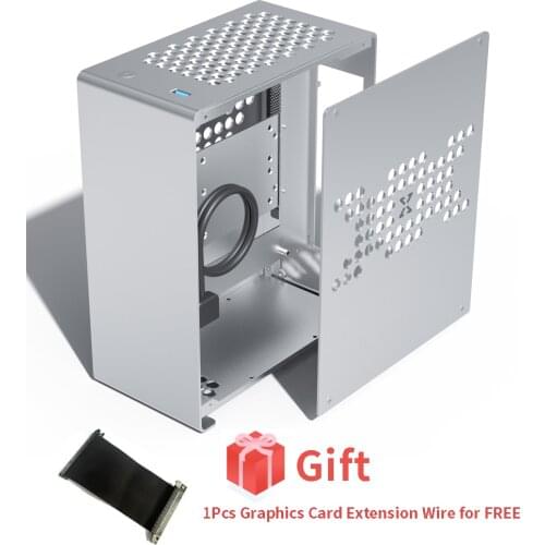 ZZAW A1 ITX Computer Case Aluminum Alloy Mini Small Chassis Air-cooled FLEX/1U Power for Gaming and Home Use