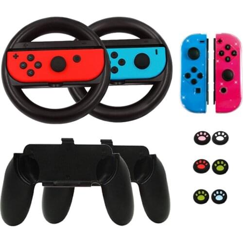 Controller Joy-Con Case For Nintend Switch nintedo with Steer Wheel Handle Grips Joy Con Game Console nitendo swich Accessories