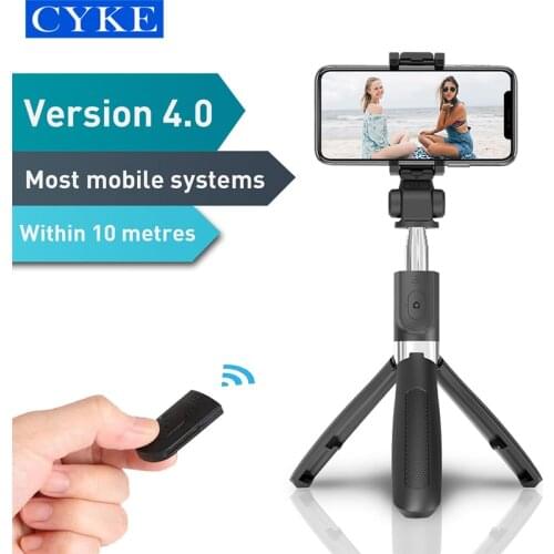 CYKE L01s Android Wireless Bluetooths Selfie Stick Smartphone Tripod Stretch Stabilizershutter Remote For Iphone 12 Pro Max
