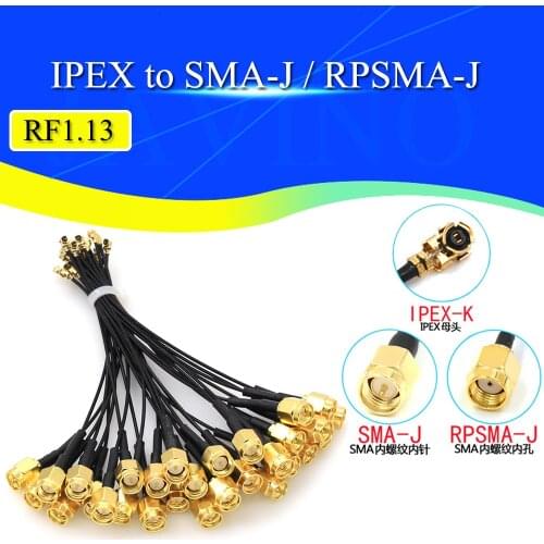 5PCS Antenna Converter Cable U.FL/IPX to SMA Male Connector RF1.13 Pigtail Cable SMA Plug to IPEX Antenna WiFi Cable RP-SMA-J