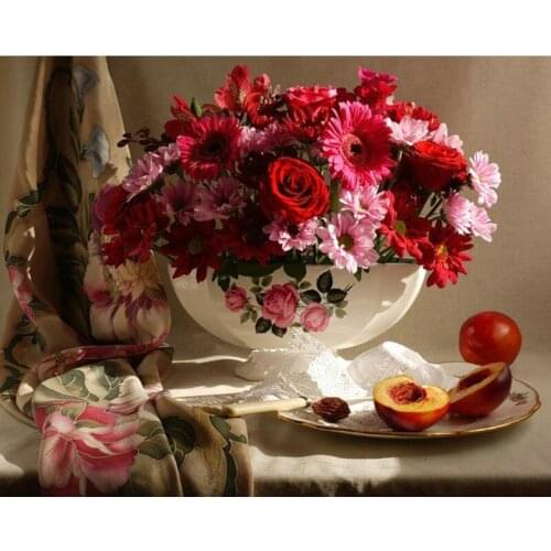 YIKEE Painting Rhinestones Diamond Embroidery Flowers Full Square Rhinestones DIY Diamonds Mosaic Hobby k074