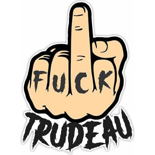 Fashion Creativity Car Stickers Gesture Trudeau Waterproof Personality for Window Covering Scratch Stickers PVC, 13cm X 9.6cm