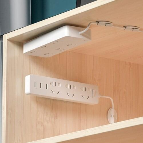 New Magnety Power-strip Holder Self-adhesive Surge Protector Fixator Wall Mount Punch Free Cable Management System Socket Fixer