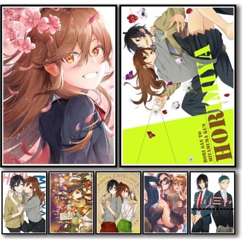 45 Designs Anime Horimiya Whitepaper Poster Artwork Fancy Wall Sticker for Coffee House Bar