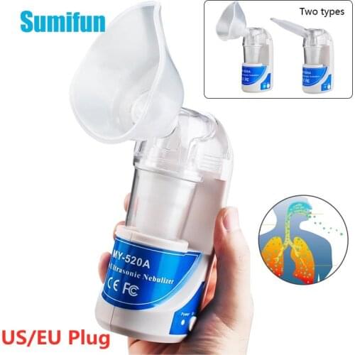 USB Rechargeable Handheld Portable Nebulizer Ultrasonic Atomization Child Asthma Inhaler Nebulizador Silent For Adult Kids US/EU