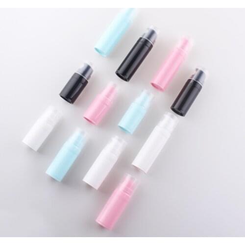 5ML 10ML 15ML X 50 White Blue Black Pink Empty Lotion Cream Airless Pump Bottle Personal Care Vacuum Toiletries Travel Container
