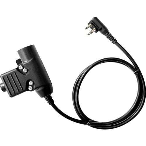 RISENKE Tactical Headset Adpter Push to Talk for Motorola Radio 2 Pin