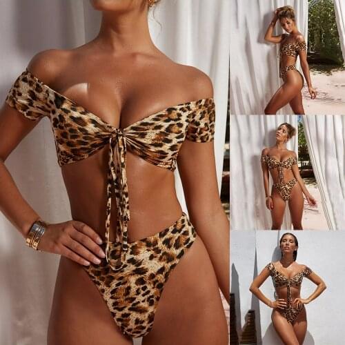 Sexy Leopard swimsuit split bikini fashion bikini outdoor womens swimsuit 2-piece suit swimsuit women 2 pieces
