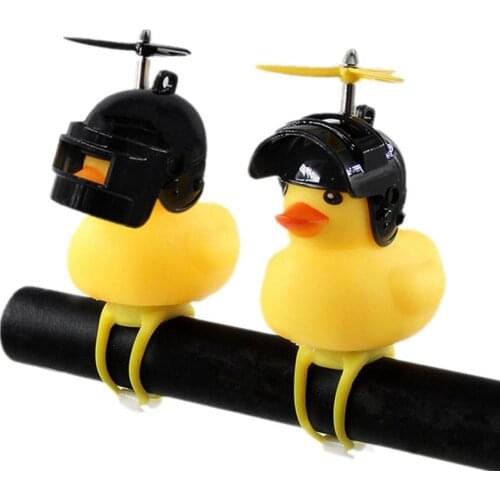 Broken Wind Duck Wearing A Helmet Horn Bicycle Motorcycle Hard Hat Horn Light Toy Broken Duck Social Horn Bicycle Lamp Toy Bell