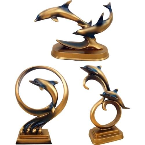 Dolphin Statue Animal Figurine Sculpture Ornament Decoration Artwork Gift