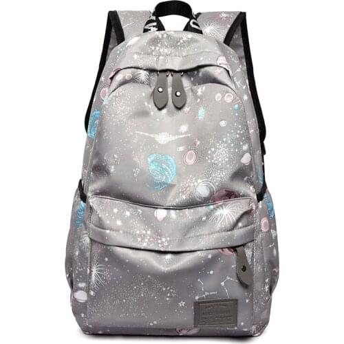 High-capacity School Backpack College Student Teen Girl Schoolbags Mochilas Fashion Backpack Starry Pattern Women Backpack