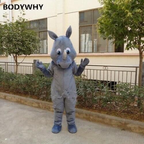 High quality Halloween Rhino Mascot Costume Cosplay Party Outfits Clothing Carnival Adults Free Shipping