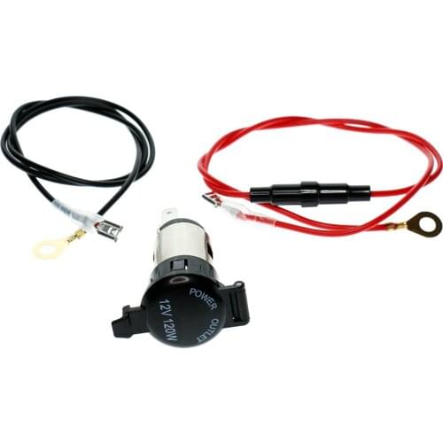 Replacement 120W 12VDC Charging Cigarette Lighter Cable Socket for Car Marine Boat Motorcycle