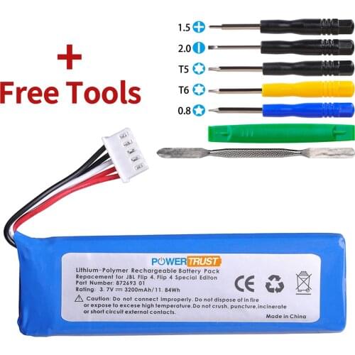 3200mAh Replacement battery for JBL Flip 4, Flip 4 bluetooth speaker GSP872693 01