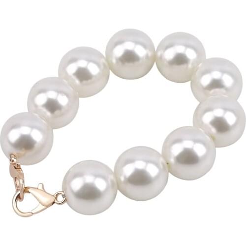 Pearl Beaded Short Bag Straps 22cm Short Shoulder Belt Purse Handle Diy Chain Bag Accessories