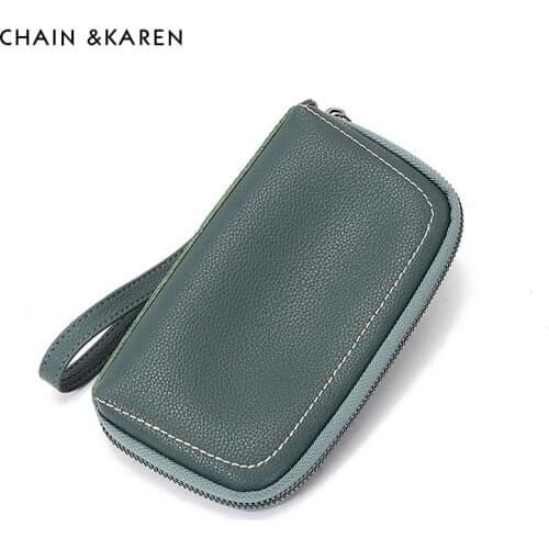 Genuine Leather Women Wallet Female Long Clutch Money Bag Luxury Brand Real Leather Ladies Coin Purse Wifes Gift
