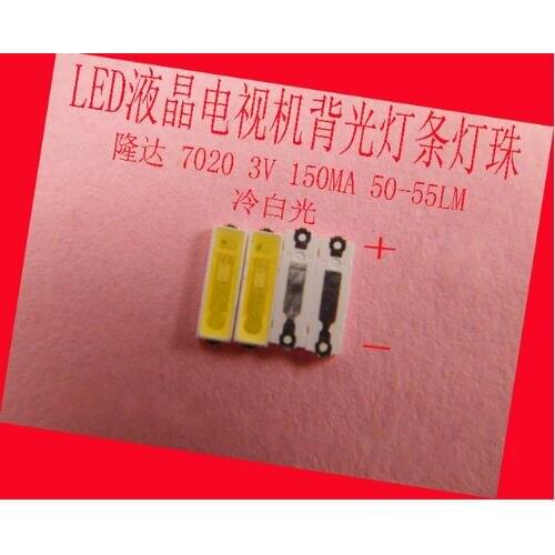 300piece/lot for repair Konka Changhong Hisense LCD TV LED backlight SMD LEDs 7020 3V Cold white light emitting diode