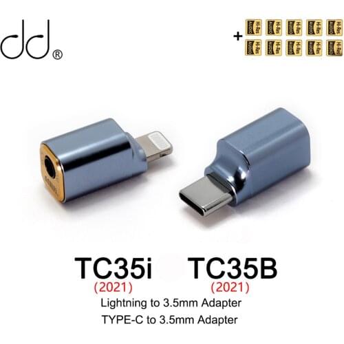 DD ddHiFi TC35B/TC35i TYPE-C/Lightning to 3.5mm Cable Adapter for iPhone 11 iPad iOS, Mobile Phone Huawei Xiaomi