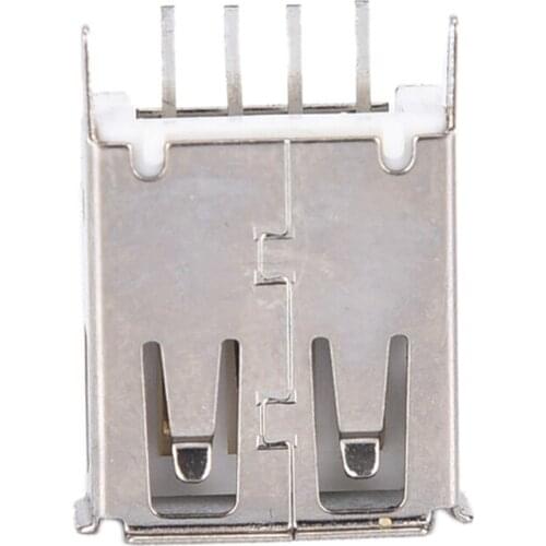 1Pcs USB Type A Female Socket 180 Degrees Vertical 4pins USB Interface