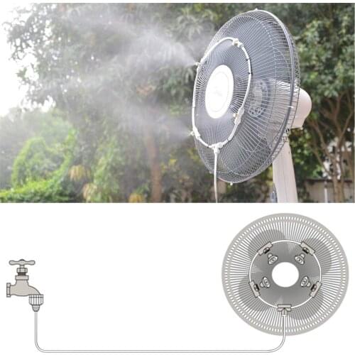 Mist Fan Ring Kit Water Sprayer Outdoor Mist Fog Cooling System Machine Portable Patio Greenhouse Cooling Garden 16inch