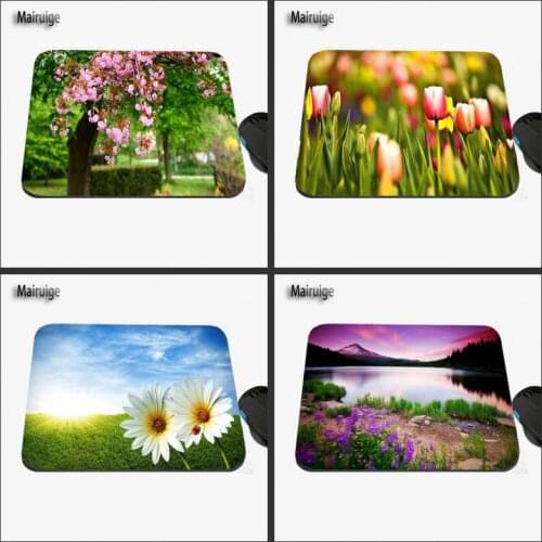 Beautiful Spring Flowers Customize the Design Picture, the Anti-slide Laptop Computer Mouse Mat Is Suitable for the Gift