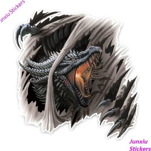 Fashion Personality Western Dragon Animal Colorful Car Stickers and Decorative Window Trunk Refrigerator Wall Decor PVC14x14cm
