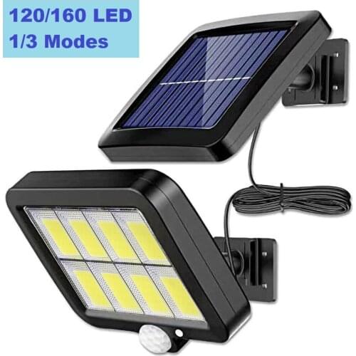 160LED Solar Powered Wall Light Outdoor Waterproof PIR Motion Sensor Lighting Park Courtyard Fence Street Garden Decoration Lamp