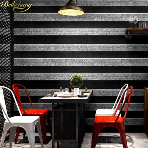 Beibehang Retro nostalgic black white stripes Wallpaper Roll European Wallpapers For Living Room Bedroom wall papers home decor