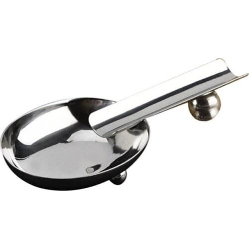 Creative Spoon Shape Ash Tray Rack Office Living Room Home Decor Stainless Steel Ashtray Cigar Smoking Accessories