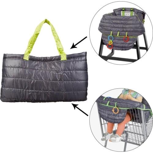 Stitched Dark Gray Baby And Childrens Supermarket Shopping Cart To Protect The Cushion For Safe Travel