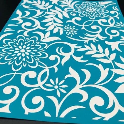 50LB Spring Flowers Self Adhesive Silk Screen Printing Stencil for DIY T-Shirt Pillow