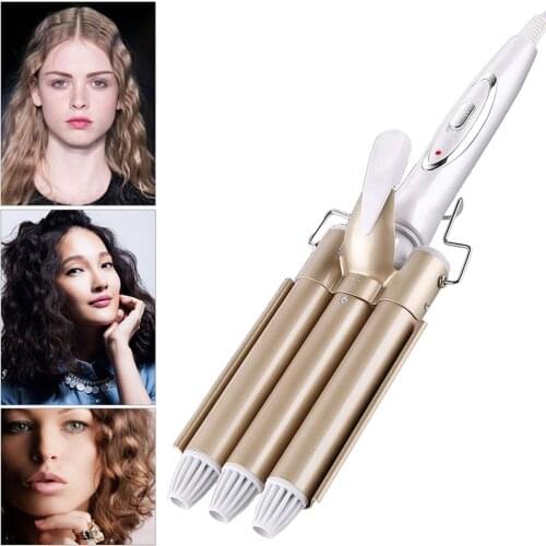 Triple Curling Iron Hair Curler Ceramic Hair Waver Curling Tongs Beach Wave Hair Crimping Iron Hair Curlers Rollers Machine