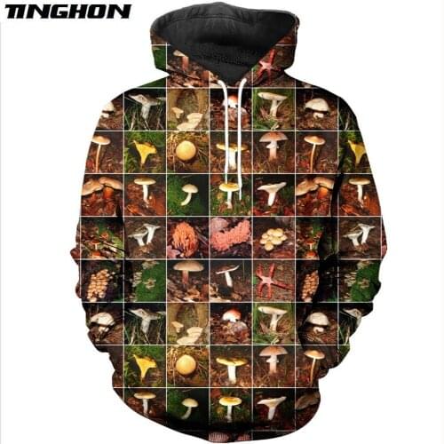 Fashion Men hoodies 3D All Over Printed champignons/mushrooms Hoodie Unisex Streetwear Casual Tracksuit hoody Plus Size 6XL 7XL