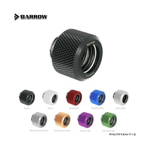 Barrow Hard Pipe Choice Multicolor Compression Fitting OD 12mm 14mm 16mm Rigid Tubing 12 Colors TFYKN-T12 T14 T16