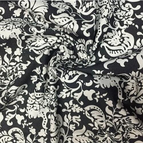 LEO&LIN Three - Dimensional Black White Printed Cotton Skirt Pants Clothing Coat Dress Wholesale Skirt Fabric 50cm